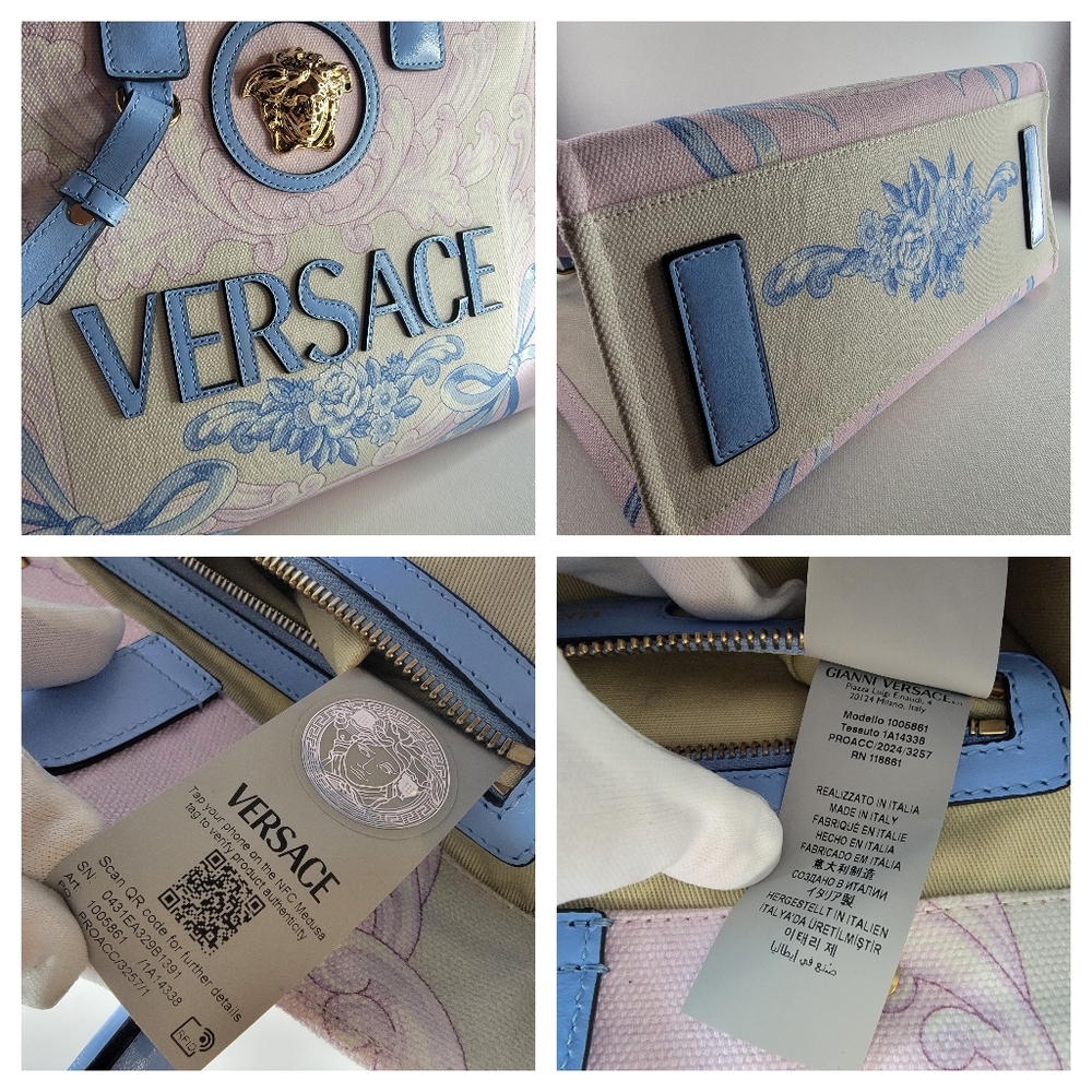 VERSACE Cameo La Medusa Pastel Small Tote Bag - Picture 4 of 15